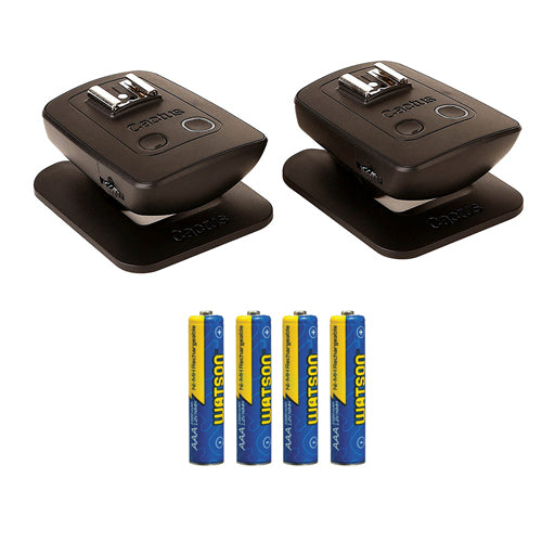 Cactus Wireless Flash Transceiver V5 Duo AAA NiMH Rechargeable Batteries (1000mAh) 4-Pack