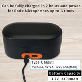 Wireless Charging Case Compatible for Rode Microphones Wireless GO 2 & Rode Microphones Wireless GO