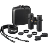 Nikon 8x30 Monarch HG Wide Field of View Binoculars, Black (16575) Bundle with Bino-System Binocular Harness and Nikon Rangefinder Tether