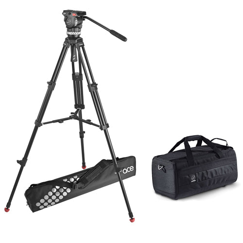 Sachtler Ace M Fluid Head with 2-Stage Aluminum Tripod & Mid-Level Spreader Plus Sachtler Camporter Camera Bag (Medium)