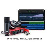 Focusrite Scarlett Solo Studio USB Audio Interface with Microphone & Headphones (3rd Generation)