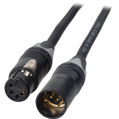 Laird Digital Cinema 12V DC Power Cable 4-Pin Male to 4-Pin Female XLR 7 ft