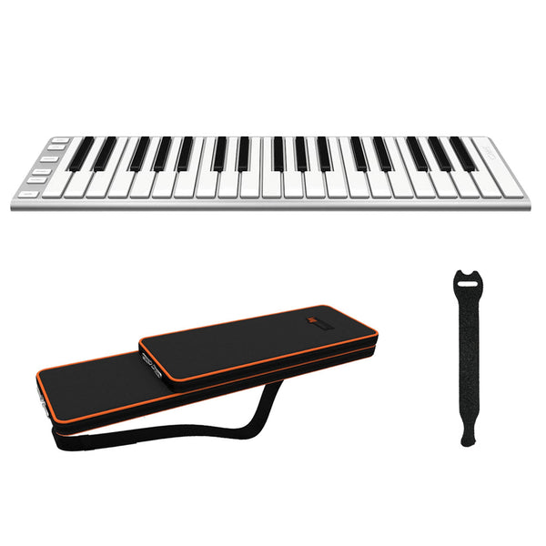 CME Xkey 37 USB MIDI Controller with CME Solar Xkey37 Carrying Case & 10-Pack Straps Bundle