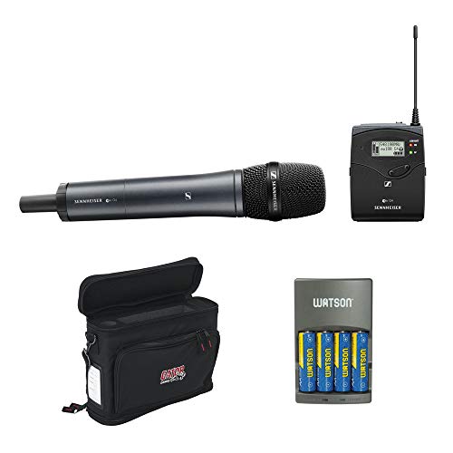 Sennheiser ew 135P G4 Camera-Mount Wireless Microphone System with 835 Handheld Mic, Mobile Pack & 4-hour Rapid Charger Kit