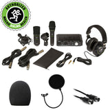 Mackie Audio/MIDI Interface Producer Bundle with Foam Windscreen, 10' MIDI Cable & Pop Filter Bundle