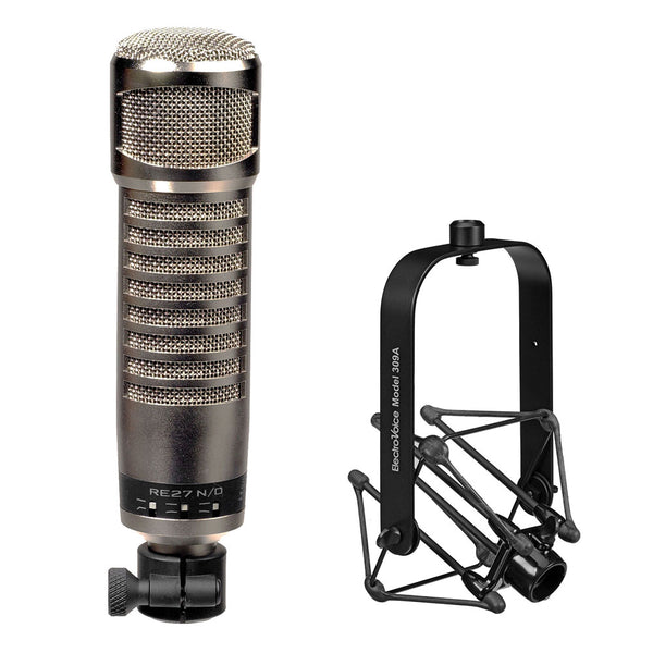 Electro-Voice RE27N/D Dynamic Cardioid Multipurpose Microphone with Electro-Voice 309A Mic Shockmount Bundle