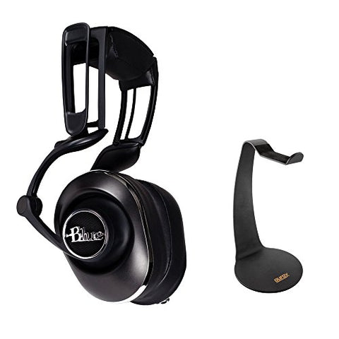 Blue Lola Over-Ear Isolation Headphones (Black) with HPDS-B Desktop Headphone Stand Kit