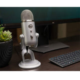 Blue Yeti Silver Professional Multi-Pattern USB Microphone Plus Pack Bundle with Presonus StudioOne 5 artist DAW, iZotope RX elements Plug-in and Groover 3 Tutorials 3-Month Subscription