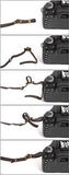 Cecilia Gallery Charcoal Baby Alpaca Wool Leather Strap for DSLR Cameras with Attached Lens, Brown