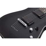 Schecter Damien Platinum 6 Solidbody Electric Guitar - Satin Black Bundle with Ultimate Support Pro Guitar Stand, Guitar Strap and Classic Guitar Pick (10-Pack)