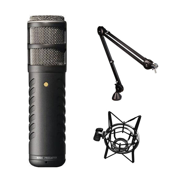 Rode Procaster Broadcast Quality Dynamic Microphone with Rode PSA1 Boom Arm & PSM1 Shockmount Bundle
