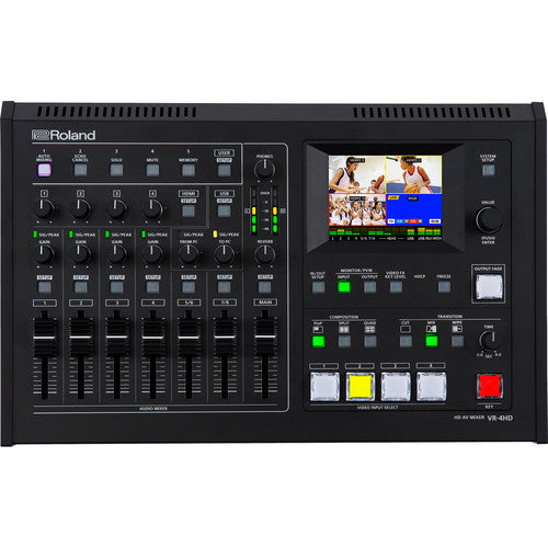 Roland VR-4HD All-in-one HD AV Mixer 4 Channel with Built-in USB 3.0 for Web Streaming and Recording