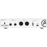 Arturia MiniFuse Recording Pack (White) Bundle with Headphone Holder For Mic Stand and Kellards Microphone Stand
