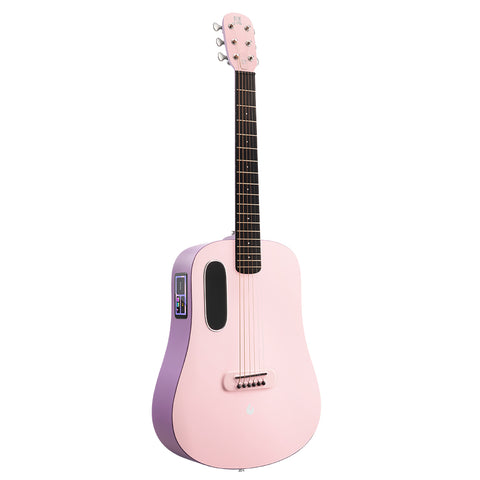 Lava Music Blue Lava 36" Electric Acoustic SmartGuitar with HiLava System and AirFlow Bag (Coral Pink)