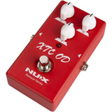 NUX XTC OD Guitar Effect Pedal with Overdrive Effect Bundle with Kopul 10' Instrument Cable, Strukture S6P48 6" Patch Cable Right Angle, and Fender 12-Pack Picks