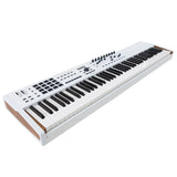 Arturia KeyLab 88 MkII Hammer-Action MIDI Controller (White) with Sustain Pedal, MIDI Cable 10' & Keyboard Dust Cover (Large) Bundle