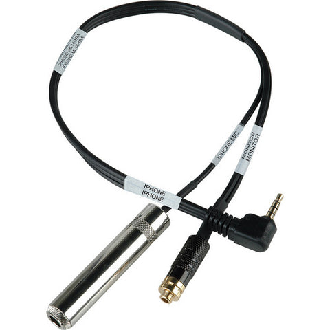 Sescom TRRS to 1/4" Jack Guitar Level and 3.5mm Headphone Monitor Jack Cable