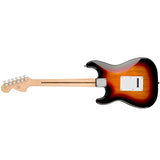 Squier by Fender Affinity Series Stratocaster (Indian Laurel fingerboard, 3-Color Sunburst) Bundle with Fender 10ft Cable (Straight/Straight), Fender Guitar 12-Pack Picks, and Fender 2" Guitar Straps