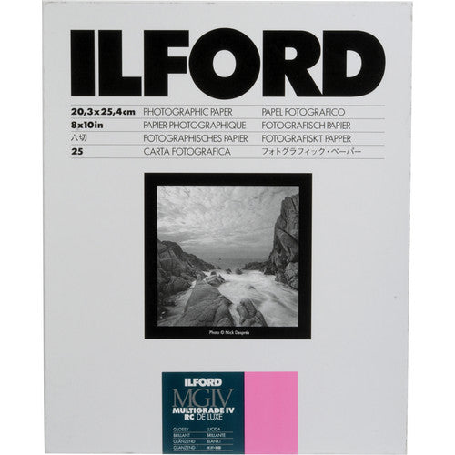 Ilford Multigrade IV RC Deluxe Resin Coated VC Black & White- 8x10" - 25 sheets
