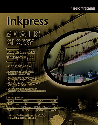 INKPRESS MEDIA Metallic Paper Gloss 255 gsm, 10 mil Photo Quality Paper (#MP5750)