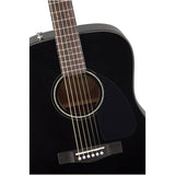 Fender Acoustic Guitar CD-60 Dreadnought V3 Classic Design with Rounded Hard-Shell Case, Fender Logo Guitar Strap Black, Fender 12-Pack Celluloid Picks, and Cable