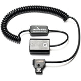 IndiPRO Tools D-Tap to Sony NP-FW50-Type Dummy Battery Inline-Regulated Coiled Cable (22-42")