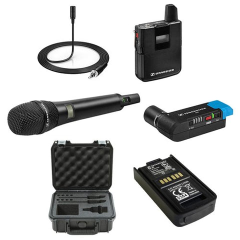 Sennheiser AVX Camera-Mountable Digital Wireless Handheld & Lavalier Set Bundle