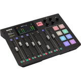 Rode RODECaster Pro Integrated Podcast Production Studio Bundle with Decksaver Cover for Rode Rodecaster Pro (Smoked Clear)