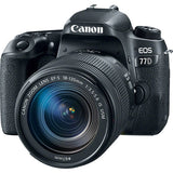 Canon EOS 77D DSLR Camera with 18-135mm USM Lens with Vello BG-C15 Battery Grip and Journey 34 DSLR Shoulder Bag (Black)