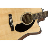 Fender CD-60SCE Dreadnought Acoustic Guitar (Natural) Bundle with Fender Classic Celluloid Guitar Medium 12-Pack Picks 351 Shape and Fender 2" Guitar Straps